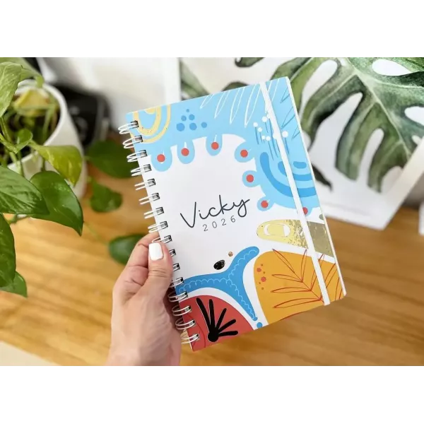 Agendas semanales personalizadas con solapa, elástico + stamping
